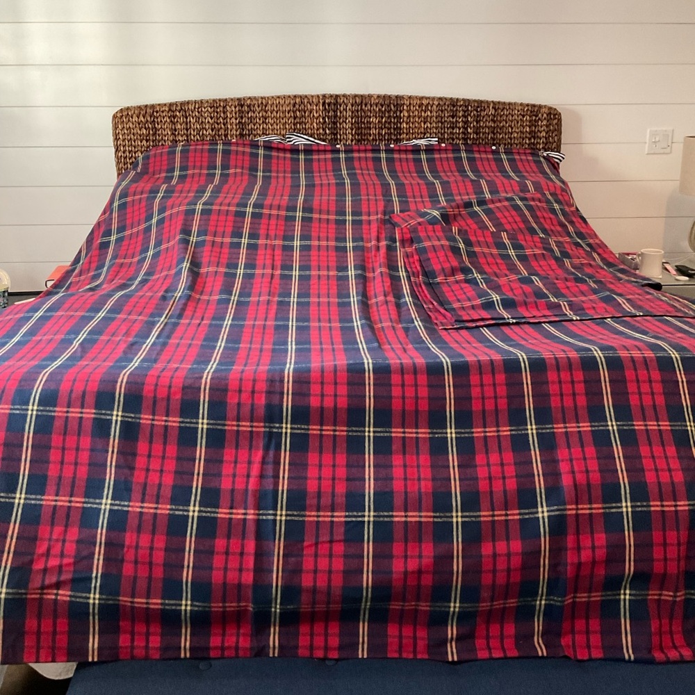 The Company Store Cotton Flannel Duvet Coverer and 2 Shams